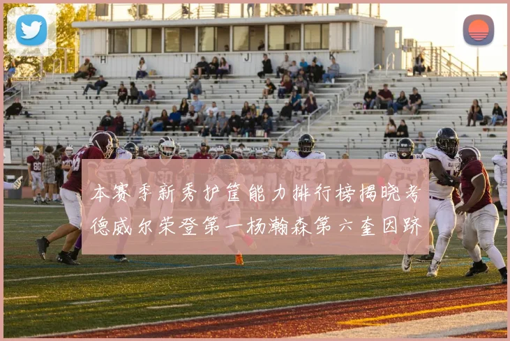 本赛季新秀护筐能力排行榜揭晓考德威尔荣登第一杨瀚森第六奎因跻身前十